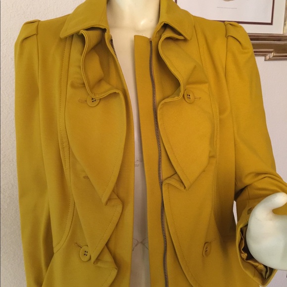 INC Ruffle Zip Jacket - Picture 5 of 6